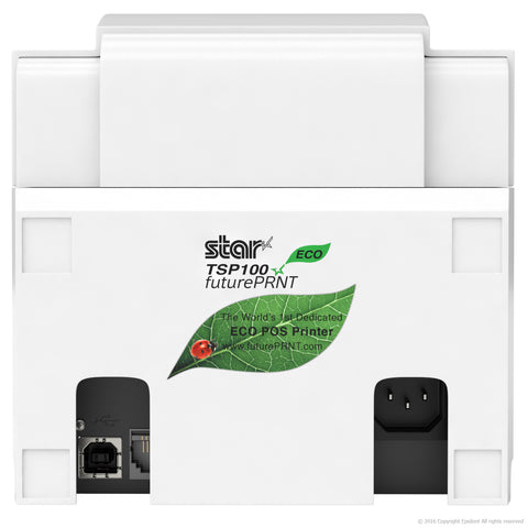 MINI SQUARE REGISTER - Star TSP100 USB Receipt Printer, 13" Cash Drawer