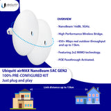 Wireless Bridge NBE-5AC-GEN2 Pre-Configured Bundle of 2, Point to Point Wi-Fi Bridge Outdoor, Plug and Play 450+ Mbps, 5 GHz, 10+ km Link Range