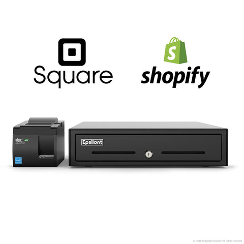 SQUARE POS HARDWARE BUNDLE - Star Micronics TSP143IIILAN 39464910 ETHERNET (LAN) Receipt Printer and Epsilont Cash Drawer