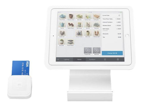 Square Stand for iPad 10.2",10.5" Air and Pro 10.5" with Contactless + Chip Reader and Dock, A-SKU-0278