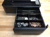 Square Register Hardware Bundle Compact Bluetooth Receipt Printer, 4 Bill 4 Coin Cash Drawer, Universal Table Stand for iPad Air, Air2, Mini and other