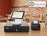 SQUARE POS REGISTER BUNDLE Stand for iPad, Star TSP143IIU ECO USB Receipt Printer and Epsilont Cash Drawer